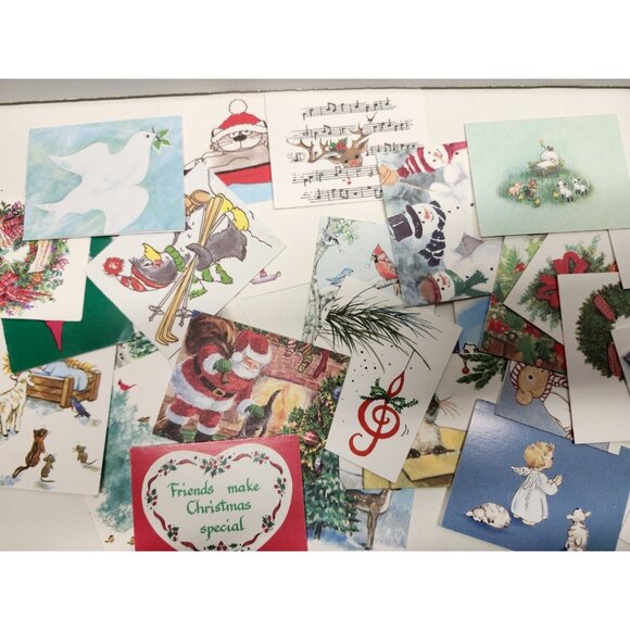 Lot of 58 Vintage Kristin Elliott Christmas Greeting Cards 3.25"x2.5" Holiday - Picture 5 of 9
